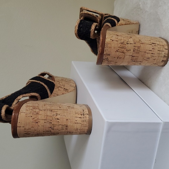 Platform Cork & Crochet Design Shoes by Kate & Mel - Picture 3 of 6